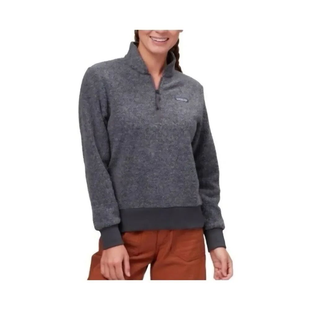 Patagonia Gray Woolyester Quarter Zip Sweater Fleece Sweatshirt sz Medium